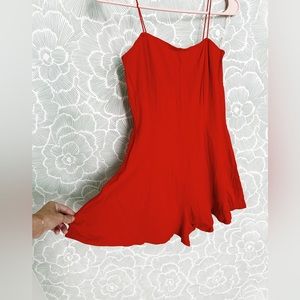 Red Strappy Romper
